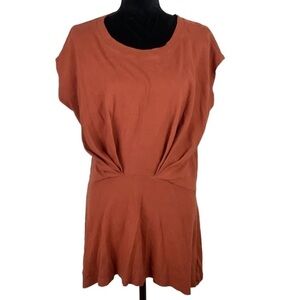 FREE PEOPLE LINEN BLEND OVERSIZED TUNIC TOP XS